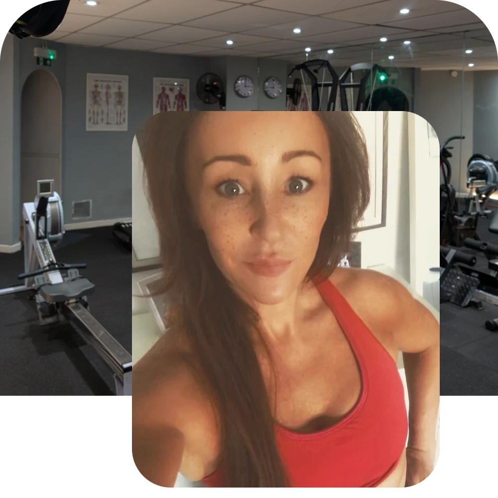 Rhiannon in-front of gym